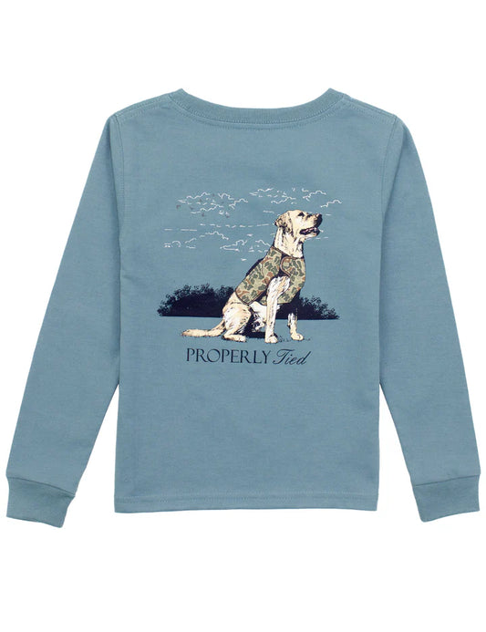 Good Boy Long Sleeve - Steel Blue
