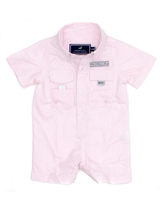 Baby Performance Fishing Shortall Light Pink