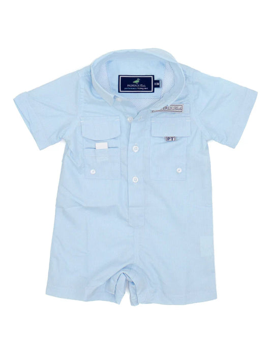 Baby Performance Fishing Shortall Aqua