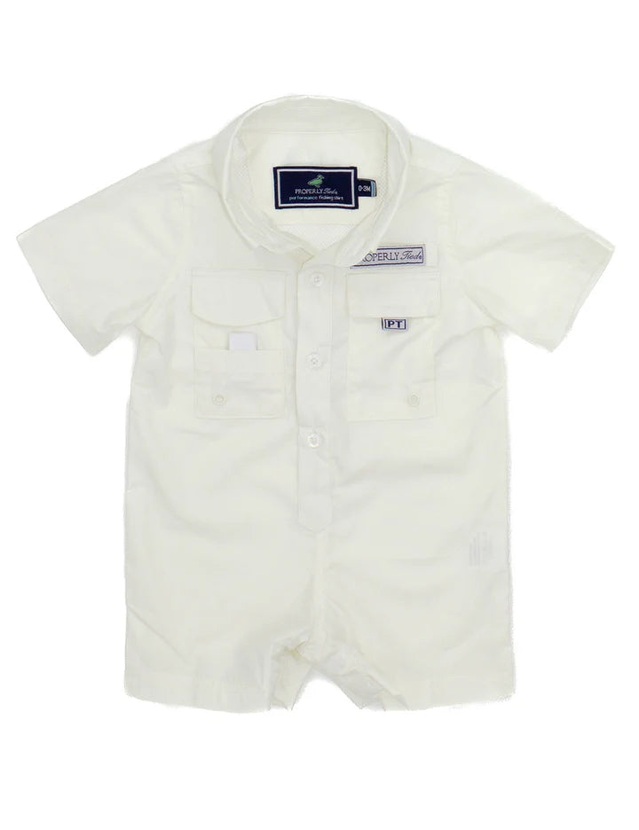 Baby Performance Fishing Shortall Pale Yellow