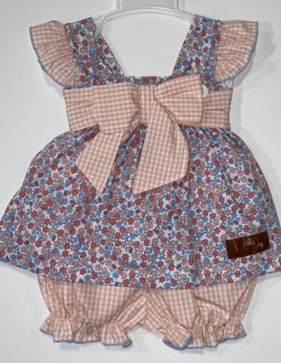 Peach Petals Bow Bloomer Set