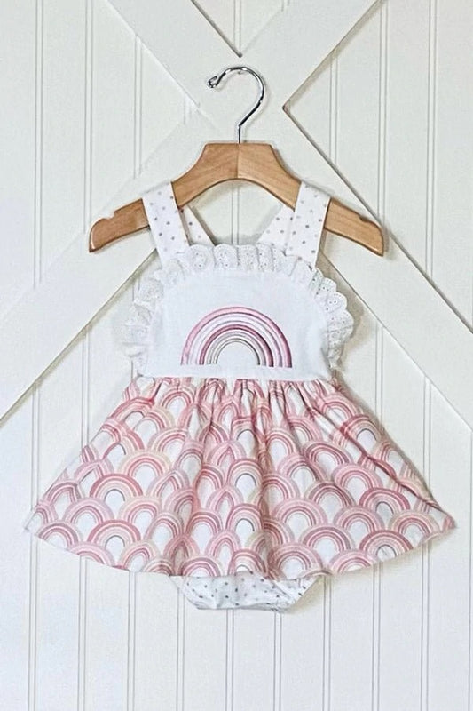 Embroidery Rainbow Bubble Dress