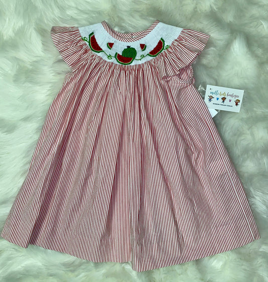 Smocked Watermelon Dress