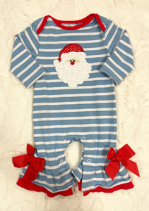 Santa Applique Girls Romper