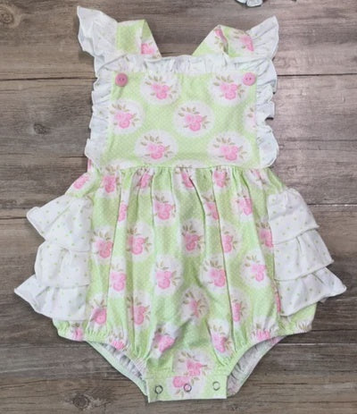 Mint Tulip Bubble Romper